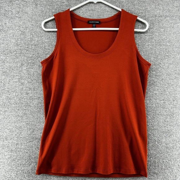 Eileen Fisher Tops - Eileen Fisher Scoop Neck Tank Women Size XS Orange‎ Sleeveless Stretch